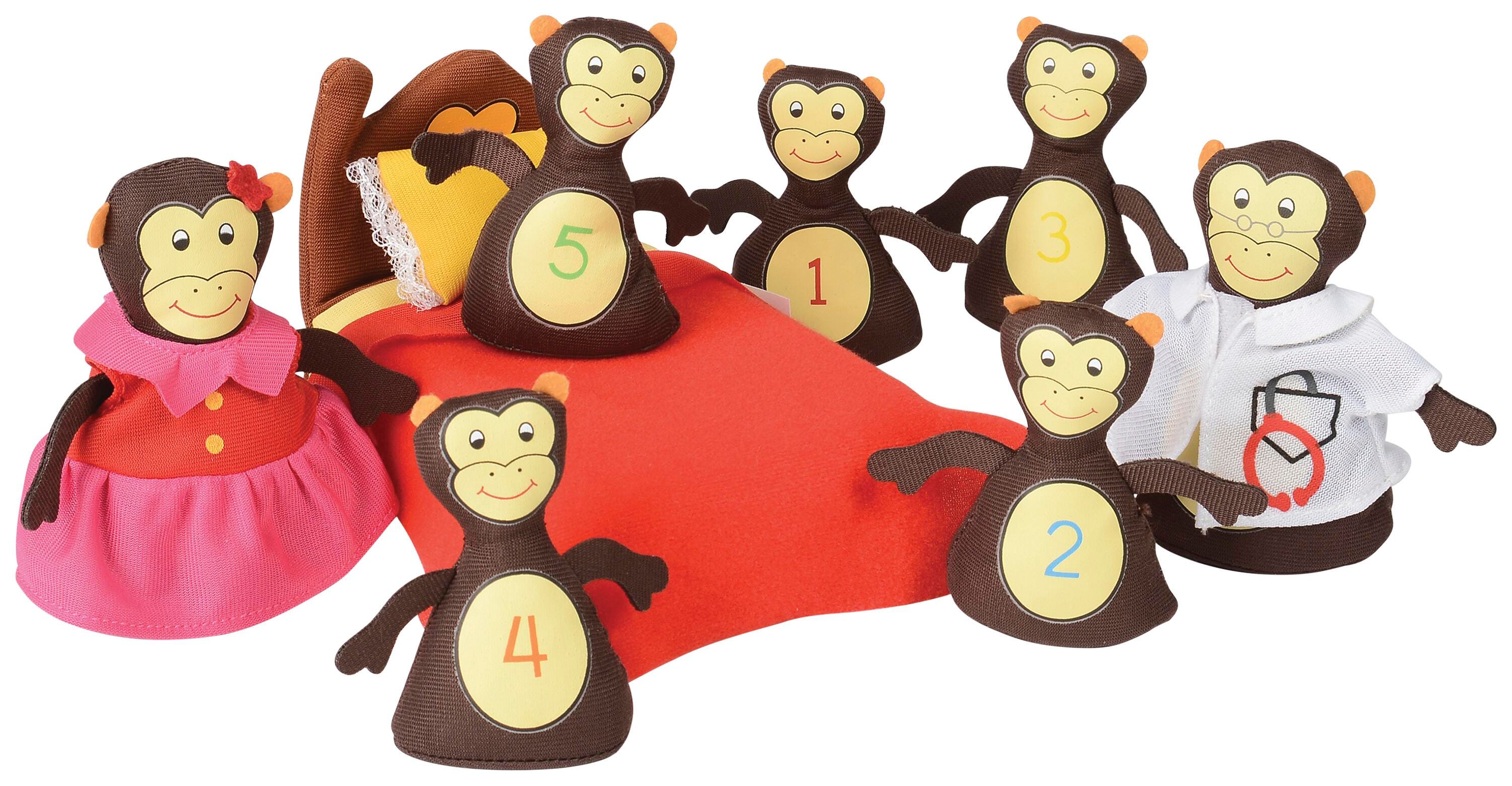 Marvel Education Monkeys Jumping on the Bed Puppets and Props, Set of 8 1531969