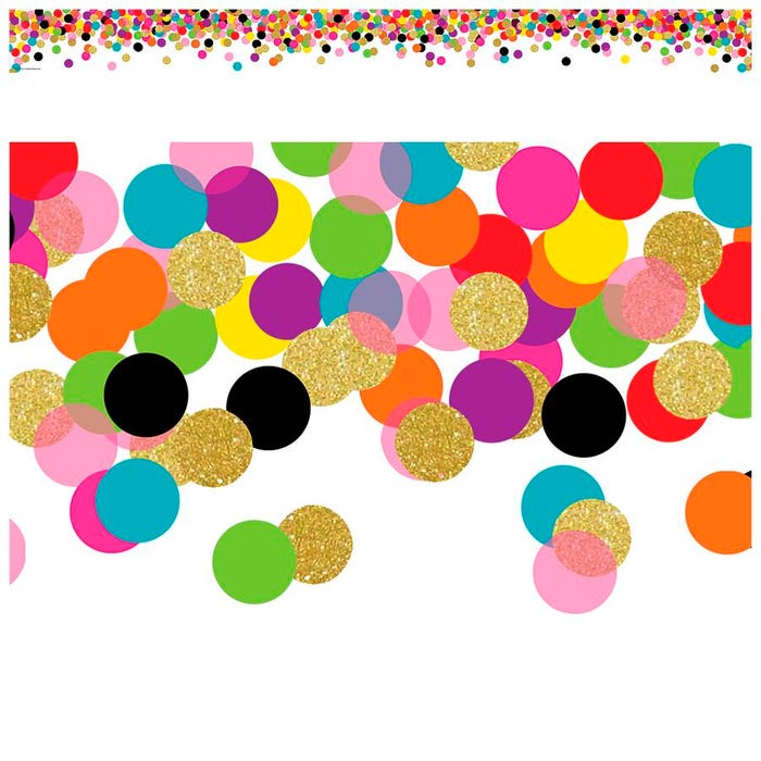 Teacher Created Resources Confetti Straight Border Trim, 2-3/4 x 35 Inches