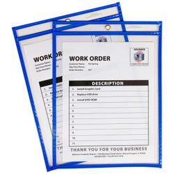 C-Line Dry Erase Reusable Pockets, Neon Blue, 9 x 12 Inches, Pack of 15 2149798