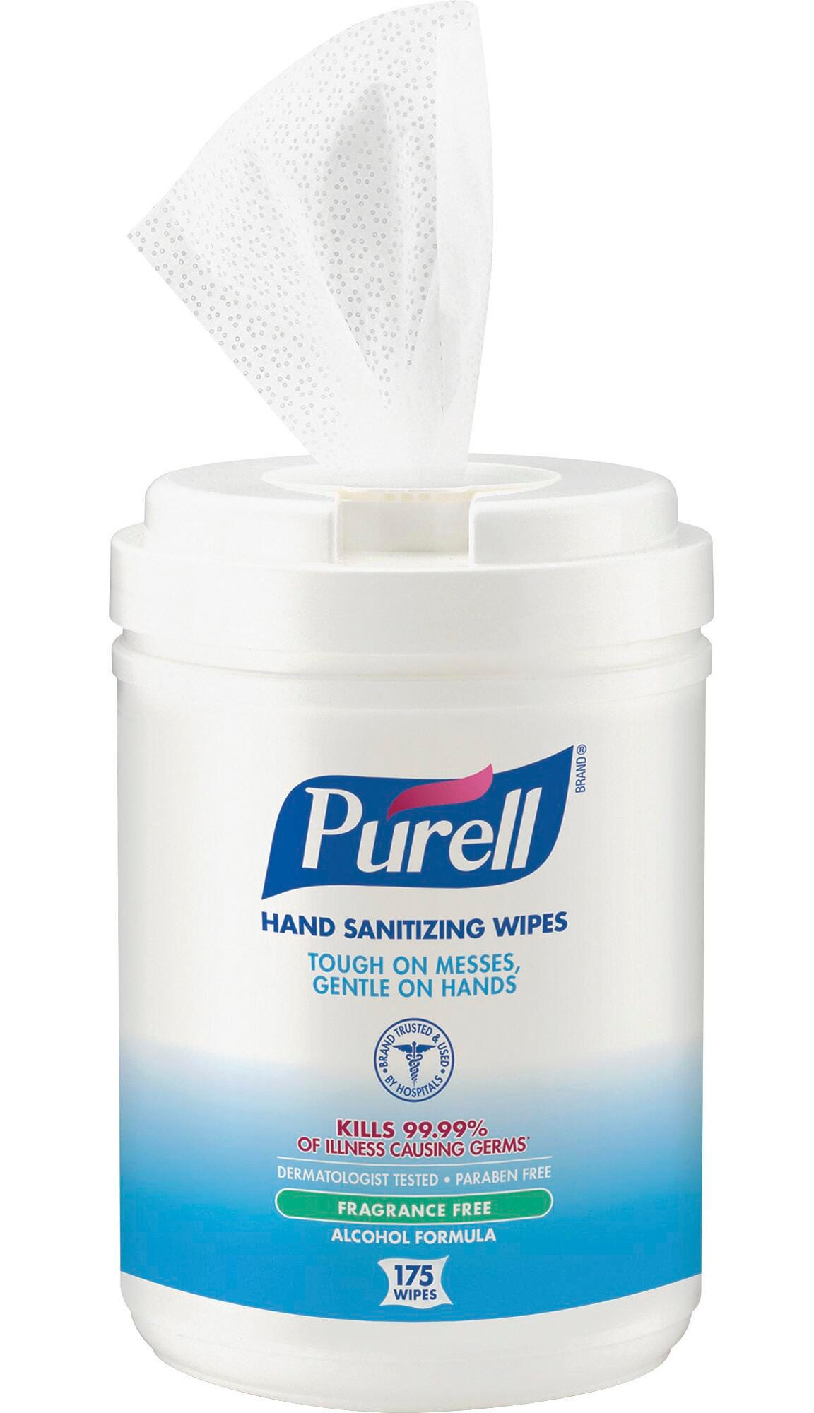 Purell Alcohol Hand Sanitizing Wipes, 175 Wipes, Item Number 1535370