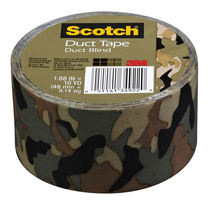 Scotch Duct Tape, 1.88 Inches x 10 Yards, Camo