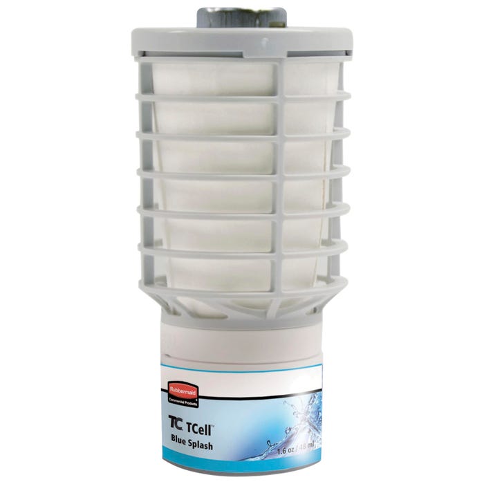 Rubbermaid Commercial TCell Ordor Control Dispenser Refill, 1.6 Fluid Ounces, Blue Splash Scent