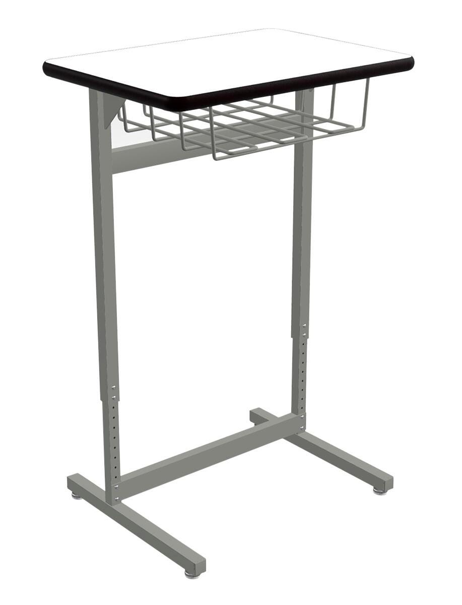 Classroom Select Advocate Pedestal Leg Standing Height Single Student Desk 4000293