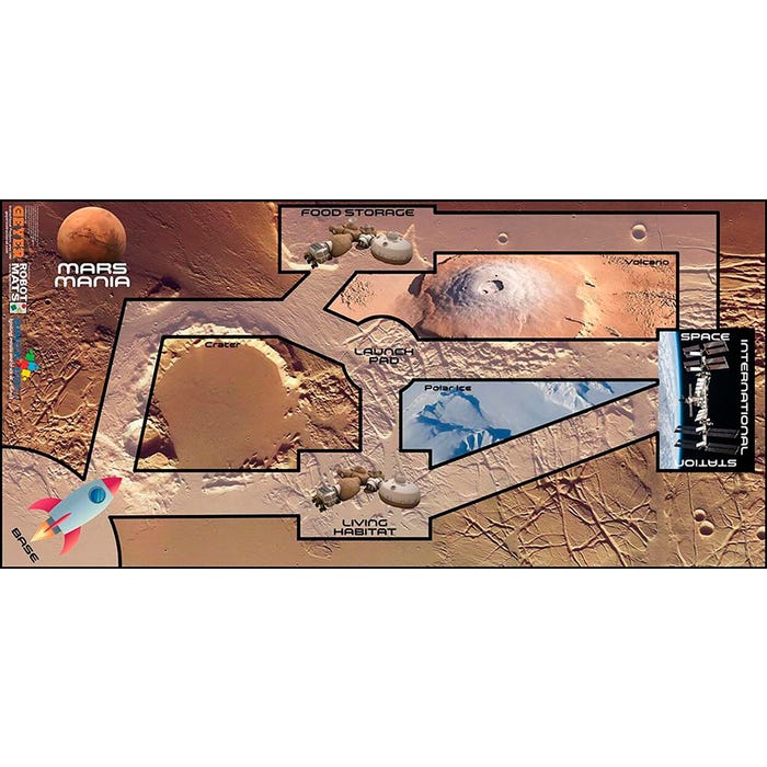 Geyer Instructional BrickEd Mars Mania Robotics Mat, 92-3/4 x 44-3/4 Inches