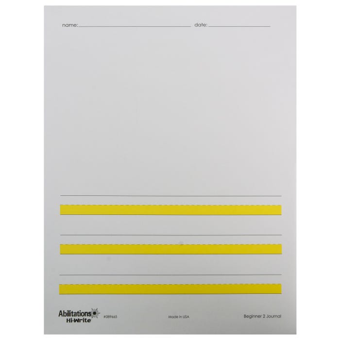 Abilitations Hi-Write Beginner Journal Paper, Level 2, 8-1/2 x 11 Inches, 100 Sheets