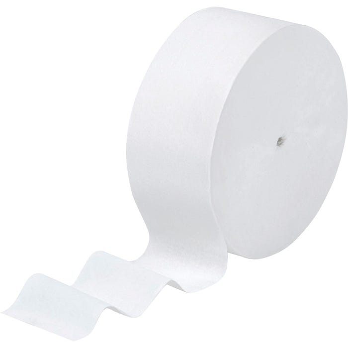 Scott Coreless Jumbo Roll Toilet Paper, 1-Ply, White, Pack of 12 Rolls