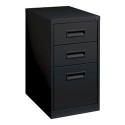 Lorell Mobile Pedestal, 3 Drawers, 15 x 19 x 27-3/4 Inches, Black