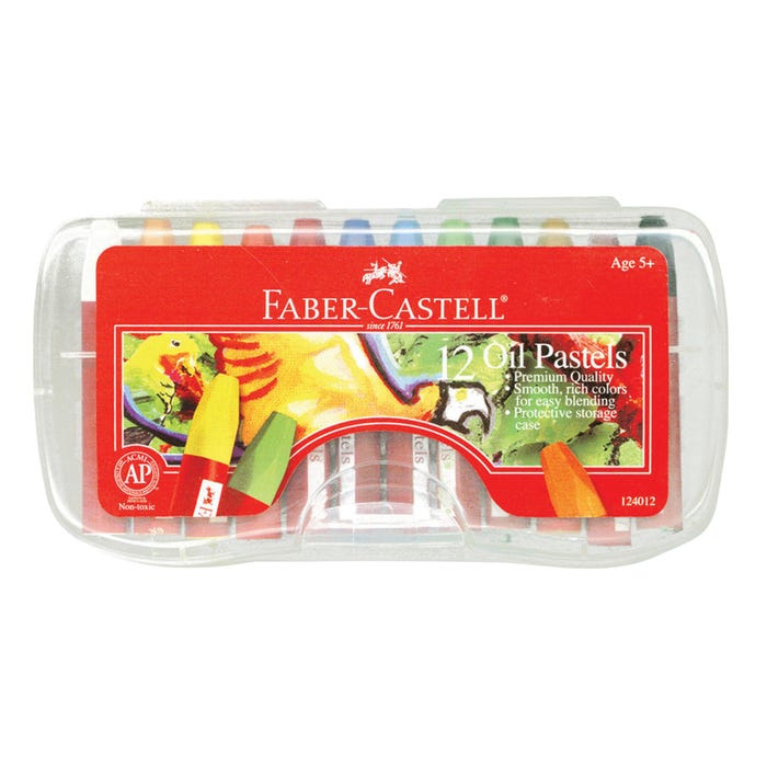 Faber-Castell Non-Toxic Oil Pastel Set, Assorted Color, Set of 12