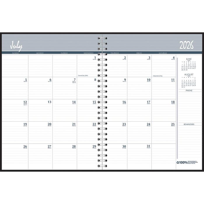House of Doolittle Recycled Monthly Academic Planner, 2 Years, July 2026 to June 2027, 8-1/2 x 11 Inches
