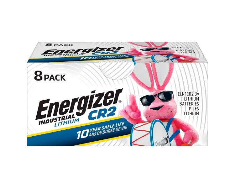 CR2 Energizer Industrial Lithium Batteries, 8 Pack 2133741
