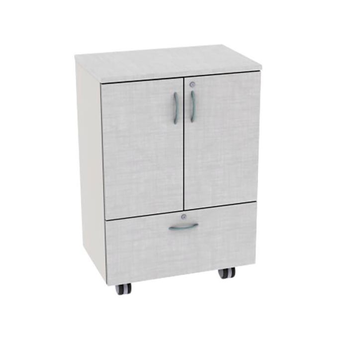 Fleetwood Designer 2.0 Cabinet, 1 Shelf, Locking Door and Drawer, Magnetic Markerboard Back
