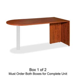 Image for Classroom Select Laminate Peninsula, Box 1 of 2, 66-1/8 x 29-1/2 x 29-1/2 Inches, Cherry from School Specialty