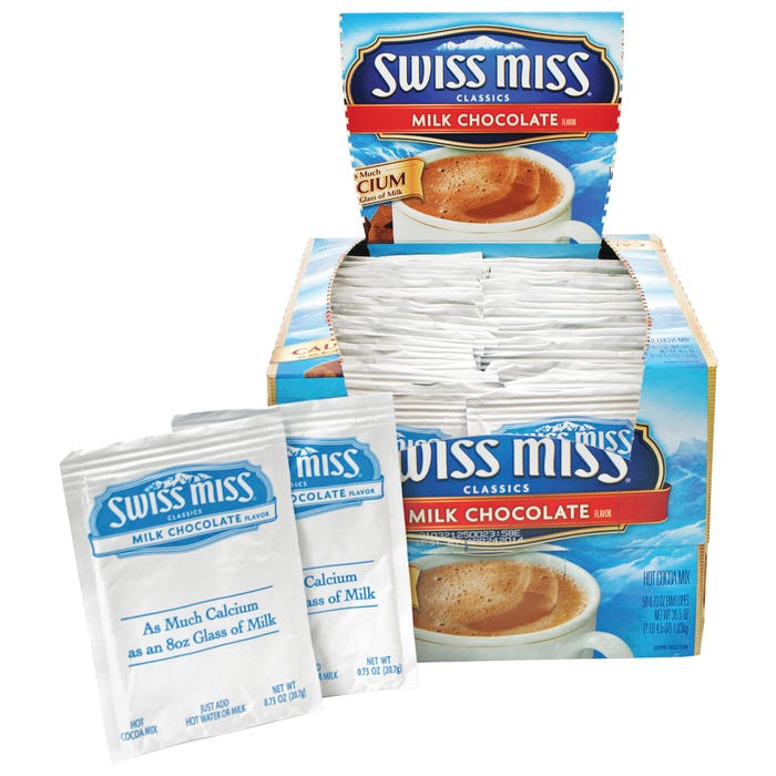 Swiss Miss Original Instant Hot Cocoa Mix, 0.73 Ounces, Pack of 50