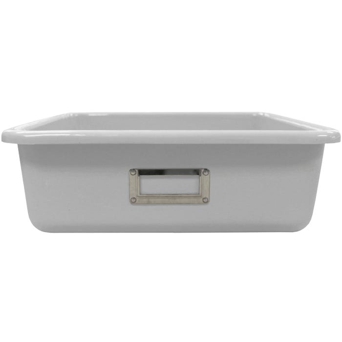 Shirley K's T-183 Storage Bin, 14 x 12 x 4 Inches, White