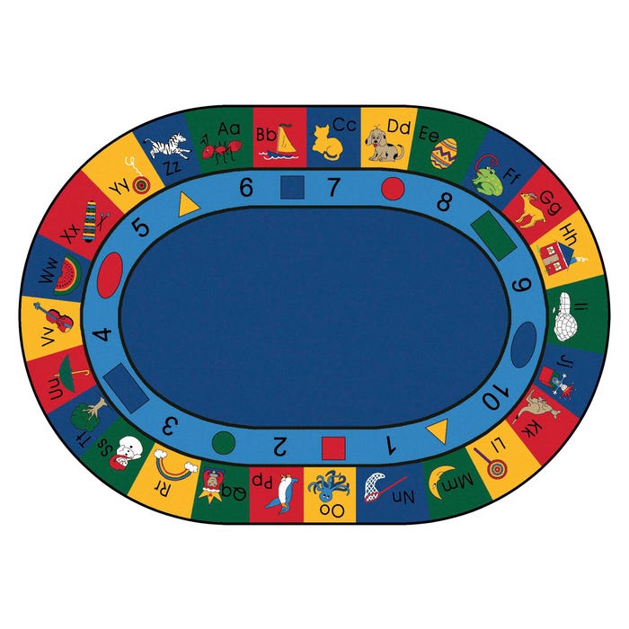 Carpets for Kids Premium Blocks of Fun Carpet, Oval