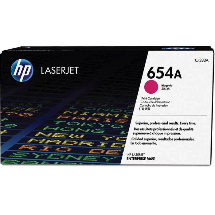 HP 654A Ink Cartridge, CF333A, Magenta