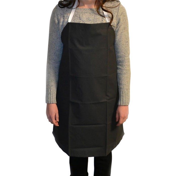 Eisco Labs Rubber Bib Apron, Black, Medium