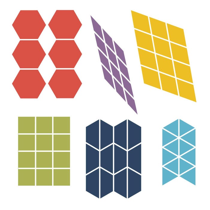 AccuCut Pattern Block Dies, Large, Set of 6