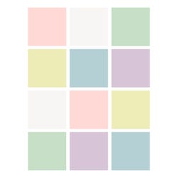 Flipside Pastel Assorted Dry Erase Stickables with Dry Erase Marker, 3 x 3 Inches, Pack of 24, Item Number 2094225