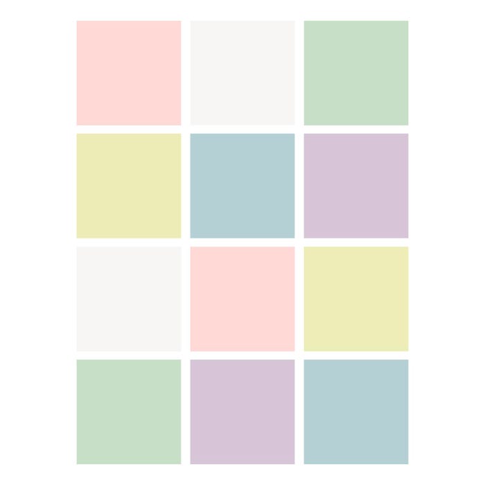 Flipside Pastel Assorted Dry Erase Stickables with Dry Erase Marker, 3 x 3 Inches, Pack of 48