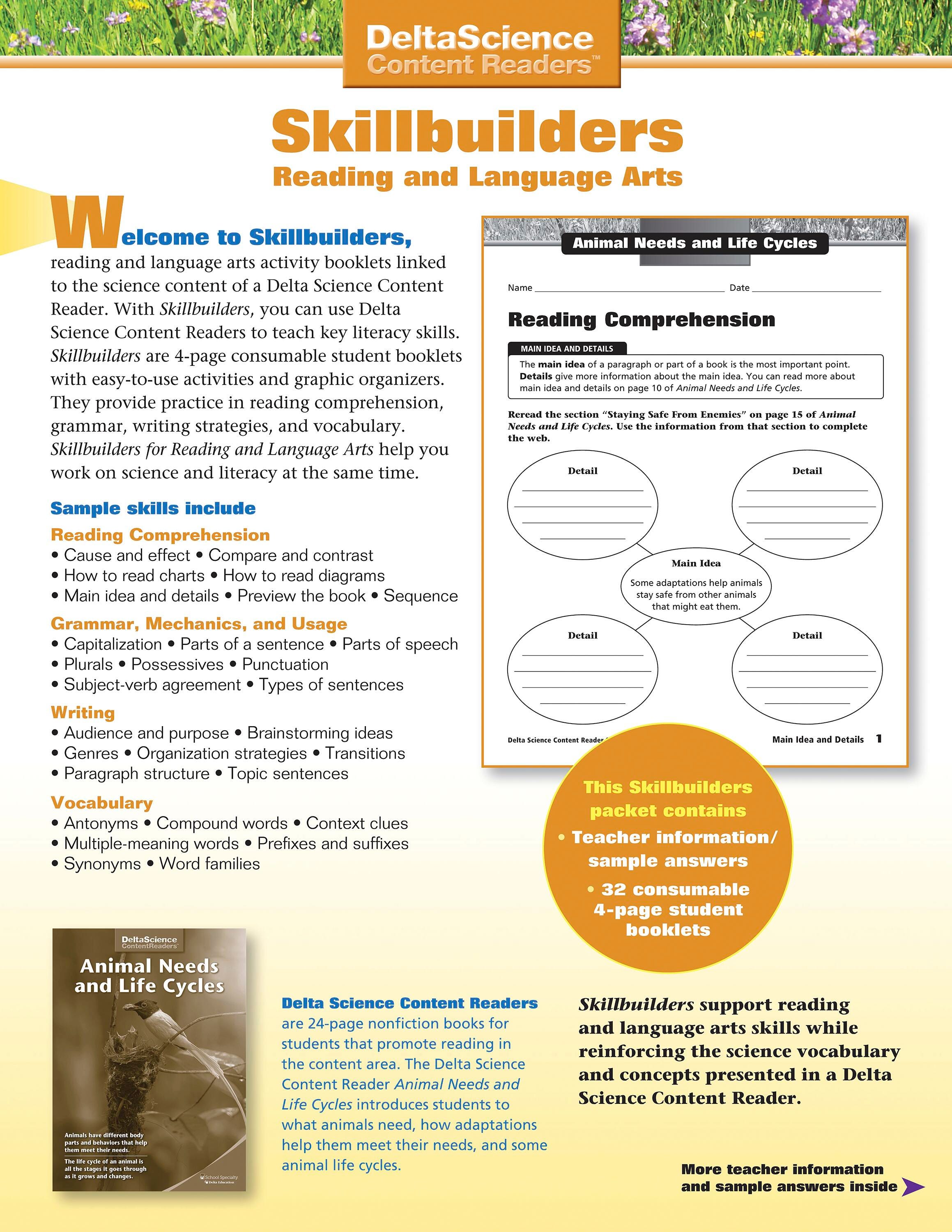 Delta Science Content Readers Animal Needs and Life Cycles Red and Purple Skillbuilders, Pack of 32 1278177