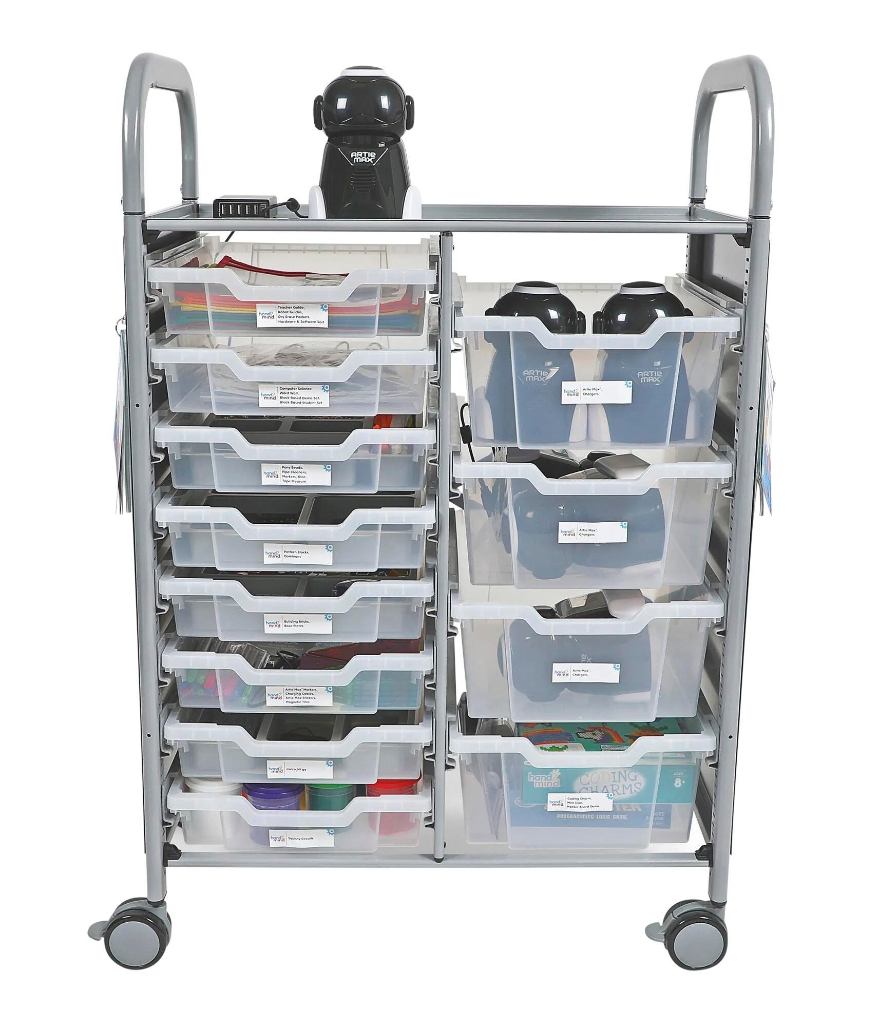 Image for Hand2Mind Hands-On Coding and Robotics Cart, Intermediate, Grades 3 to 5 from School Specialty