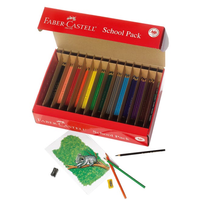 Faber-Castell Triangular Colored EcoPencils, Assorted Colors, Set of 240