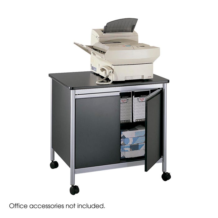 Safco Deluxe Steel Machine Stand, 32 x 24-1/4 x 30-1/4 Inches, Black