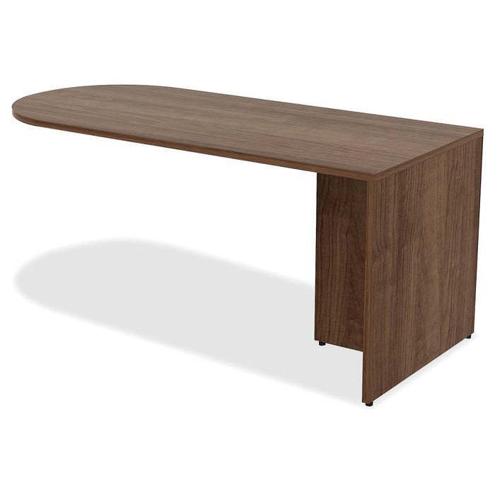 Lorell Chateau Laminate Peninsula Desk, 29-1/2 x 71 x 66 inches, Walnut