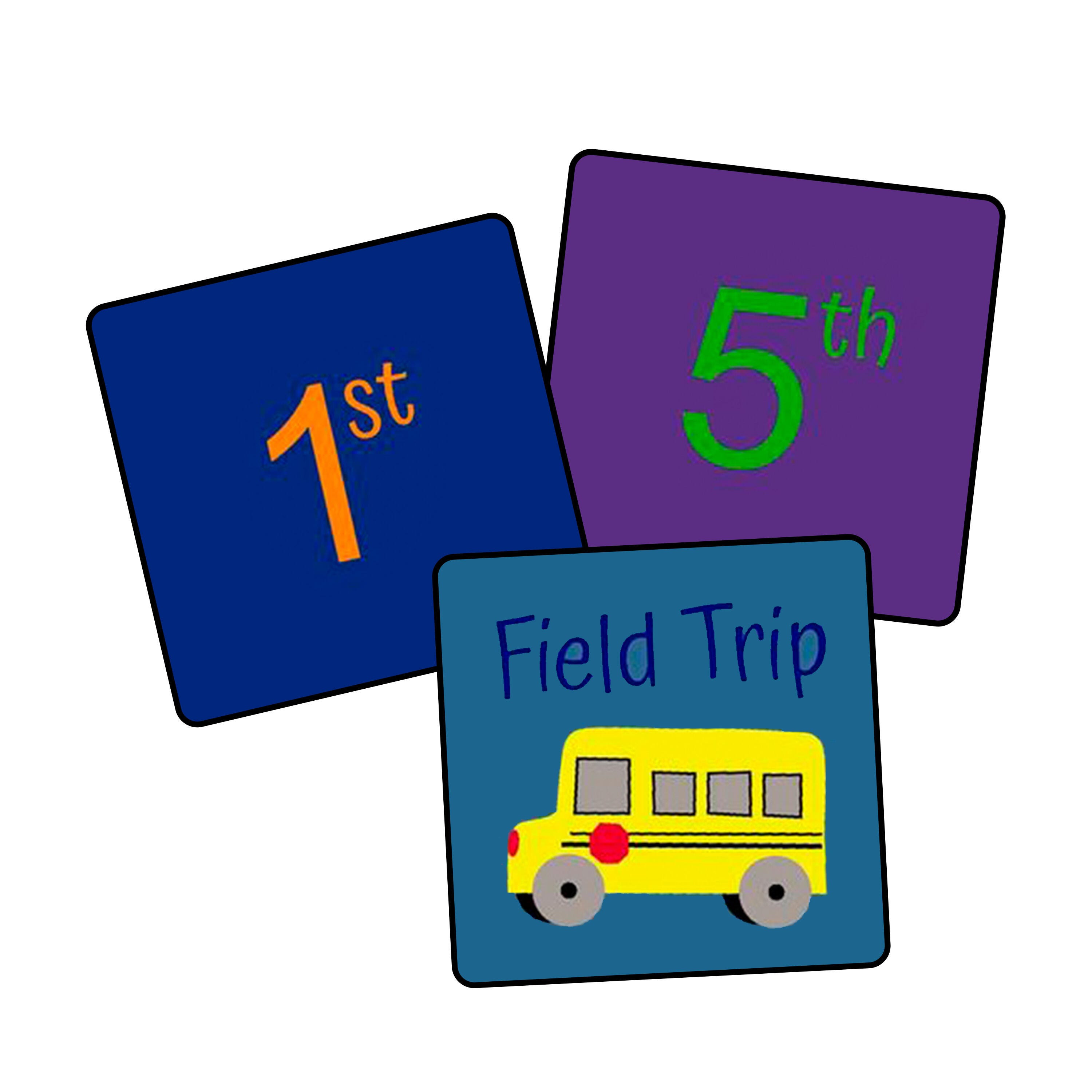 Childcraft Let's Start Our Day Calendar Carpet Squares, 12 x 12 Inches, Set of 36 2003804