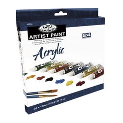 Royal Brush Essentials Acrylic Paint, 0.4 Ounce Tubes, Set of 24