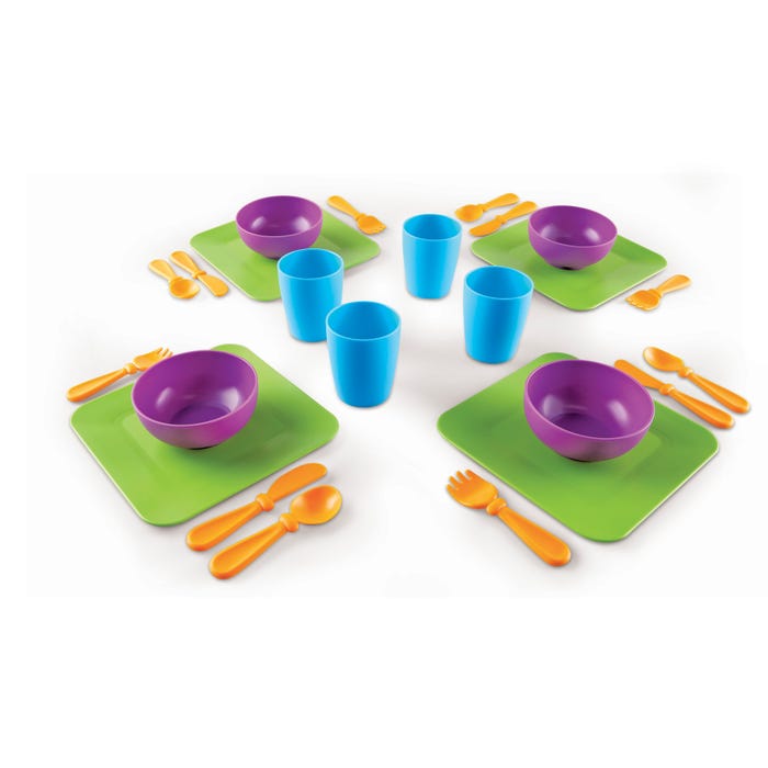 Learning Resources New Sprouts Serve It! My Very Own Dish Set, 24 Pieces