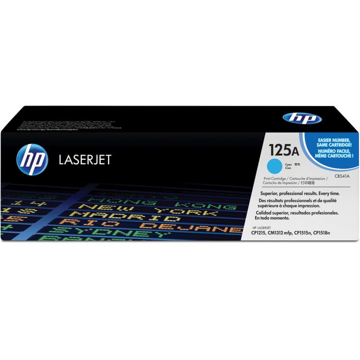 HP 125A Ink Cartridge, CB541A, Cyan