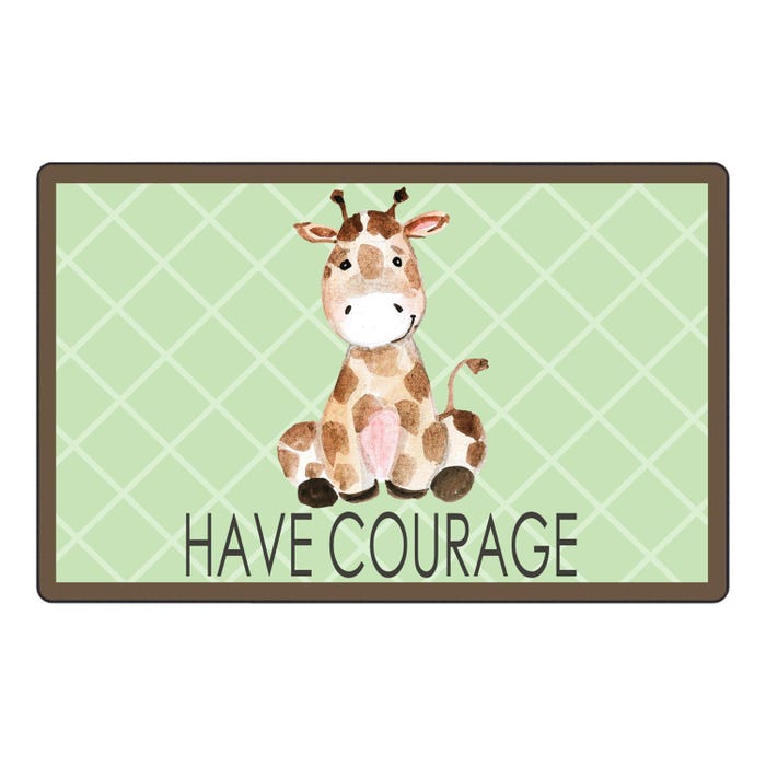 Childcraft Nursery Courageous Giraffe Carpet for Classrooms, Rectangle