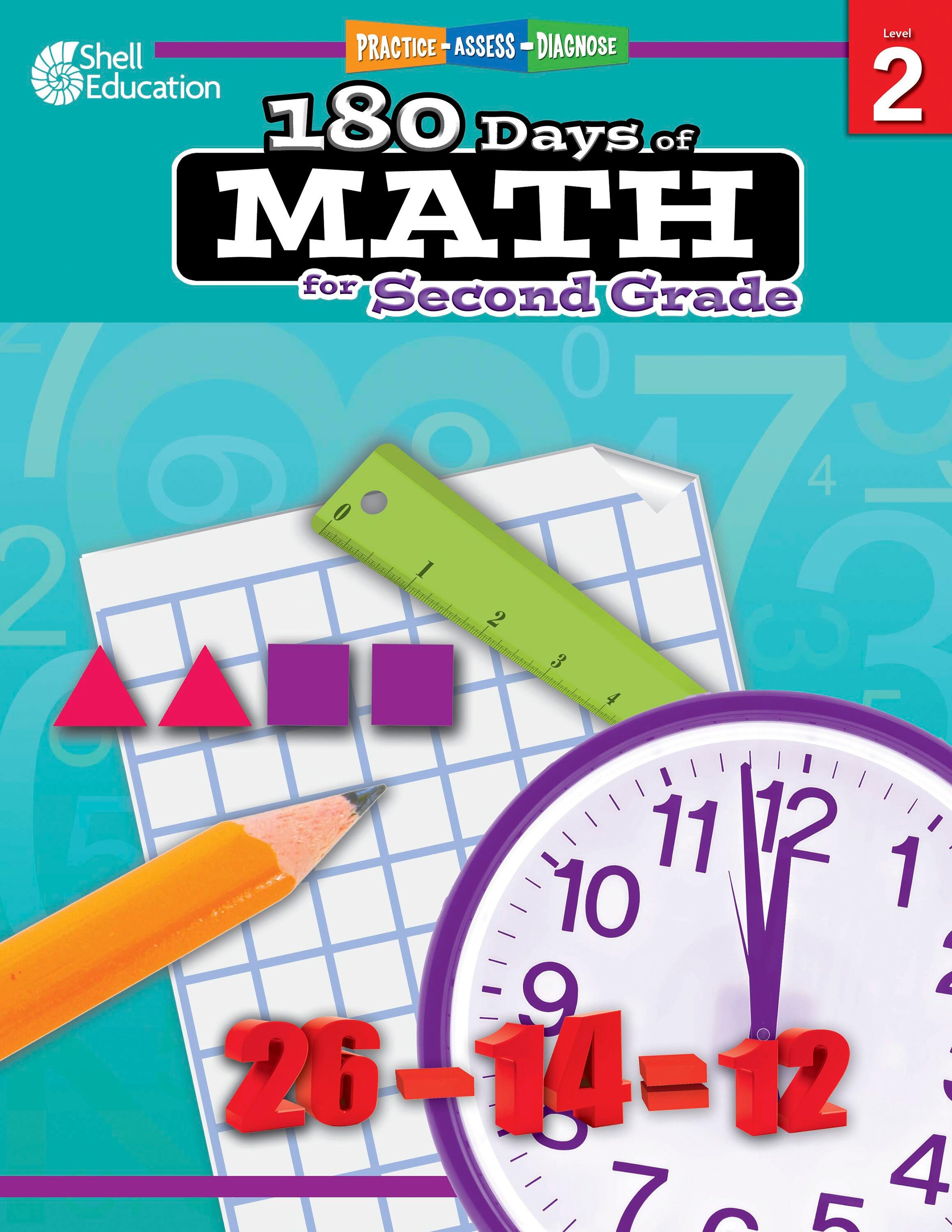 Shell Education 180 Days of Math for Second Grade 1438449