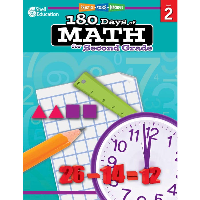 Shell Education 180 Days of Math for Second Grade