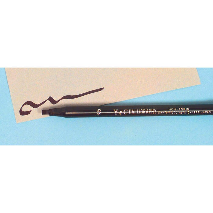 Yasutomo Y and C Non-Toxic Water Based Calligraphy Marker, 3.5 mm Mini-Chisel Tip, Black, Pack of 12
