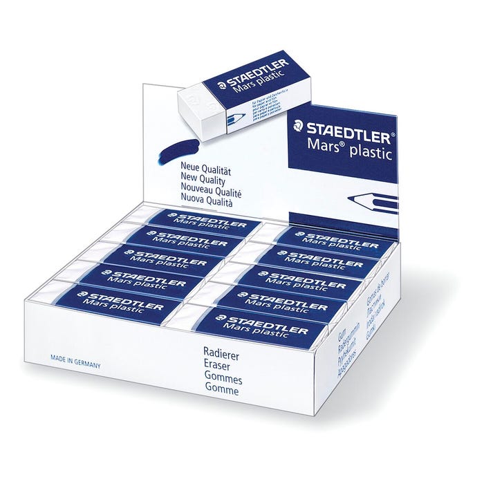 Staedtler Mars Plastic Eraser, White, Pack of 20