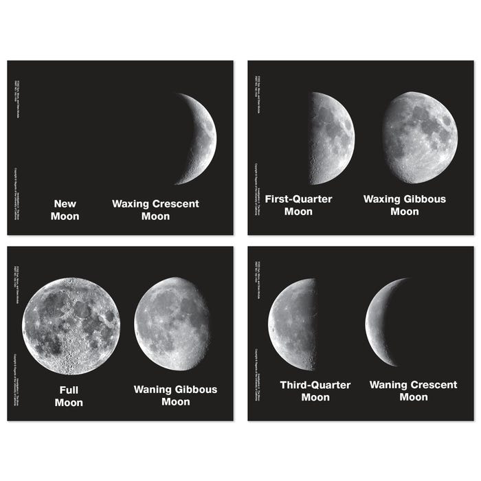 FOSS Moon Phases Poster, Set of 4