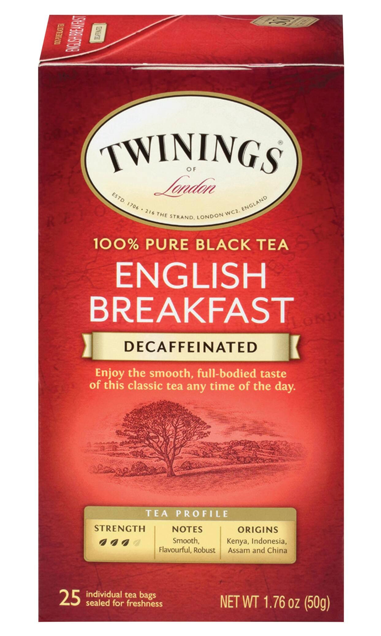Twinings English Breakfast Black Tea K-Cups, Pack of 25, Item Number 2025995