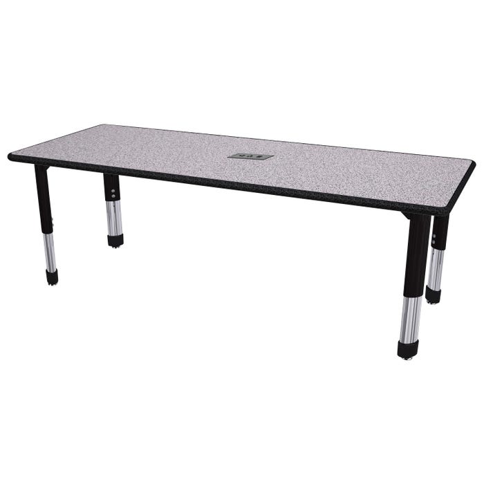 Classroom Select Activity Table with Power, Adjustable Height, Rectangle, 30 x 60 Inches