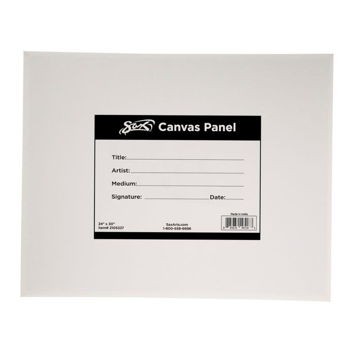 Sax Genuine Canvas Panel, 24 x 30 Inches, White