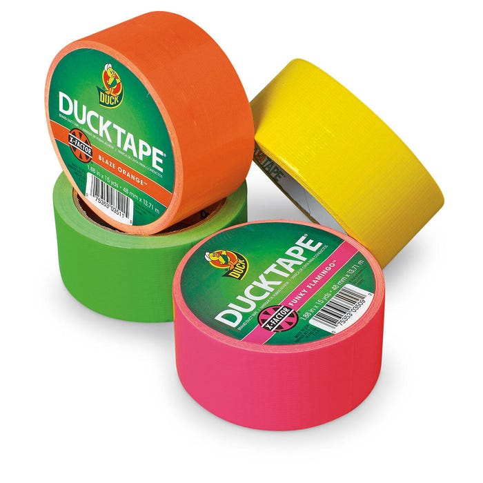 Duck Tape Colored Duct Tape, 1.88 Inches x 15 Yards, Assorted Colors, Set of 4
