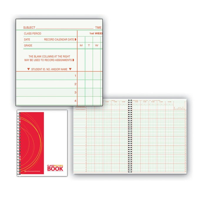 Hammond And Stephens 8 Subject 35 Student 9/10 Week Class Record Book, 9-1/4 x 12-1/4 Inches, PolyIce Cover