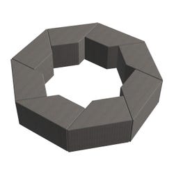 Classroom Select Soft Seating NeoFuse Twirl 8-Piece Ottoman Set, 76-1/2 x 76-1/2 x 18 Inches 4000027
