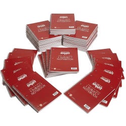 School Smart Spiral Wide Ruled Notebook, 8 x 10-1/2 Inches, Pack of 24