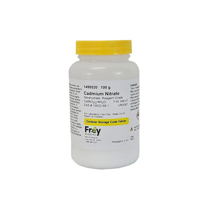 Frey Scientific Cadmium Nitrate, Reagent Grade, 100 Grams