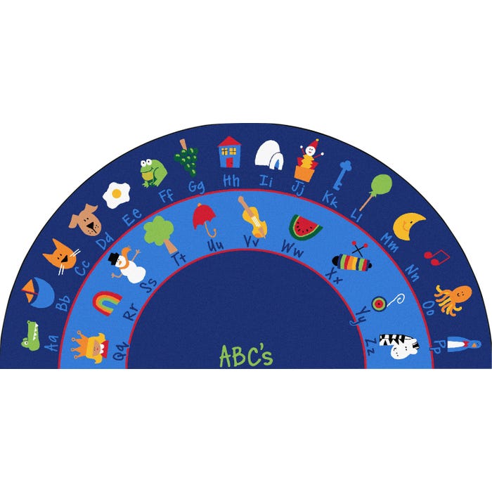 Carpets for Kids Premium Fun with Phonics Carpet, Semicircle