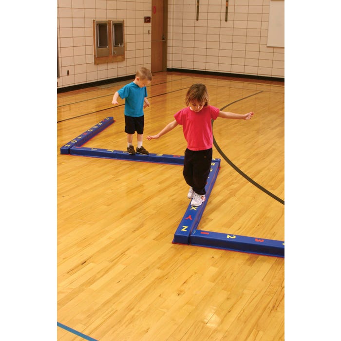 WeeKidz Balance Beam Set, Alphabet, Numbers and Shapes, 71 x 4 x 3 Inches, Foam/Vinyl Covered, Set of 5