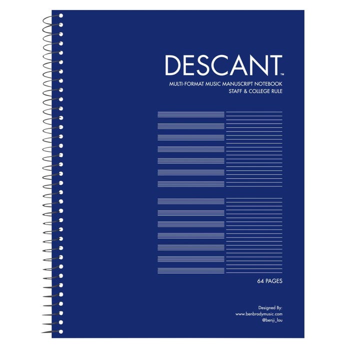 Roaring Spring Descant Music Notebook, 11 x 8-1/2 Inches, Ivory, 32 Sheets